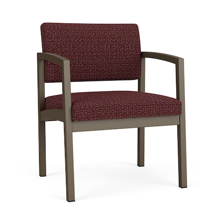 Lenox Steel Wide Guest Chair Metal Frame, Bronze, RF Nebbiolo Upholstery